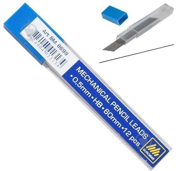 Набор грифелей BM.8699 0,5 мм графит Buromax 12 шт. - фото 1
