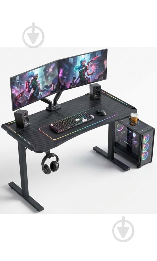Стол игровой GT Racer T-1452 Black - фото 3