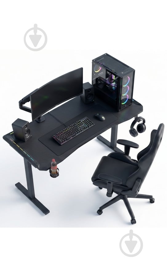 Стол игровой GT Racer T-1452 Black - фото 7