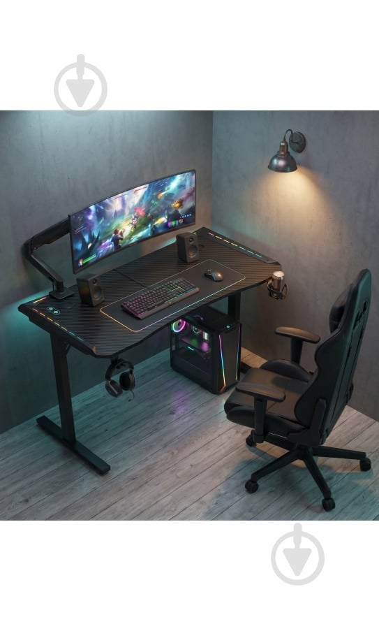 Стол игровой GT Racer T-1452 Black - фото 8