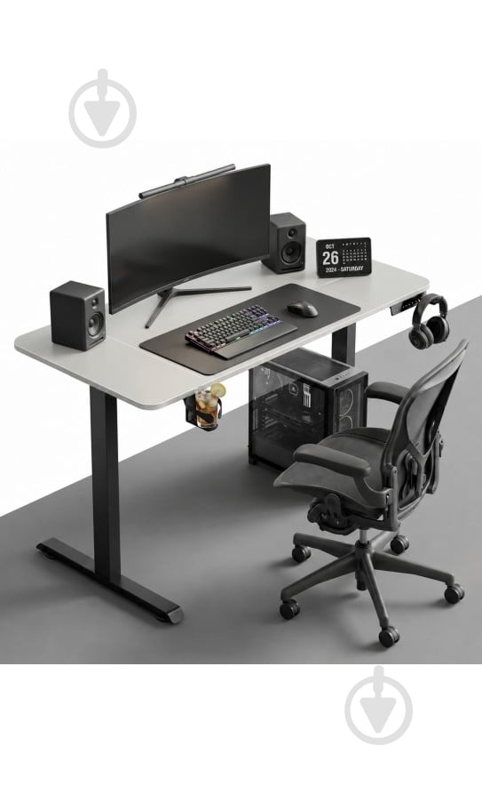 Стол игровой GT Racer TY-1451 Light Gray - фото 5