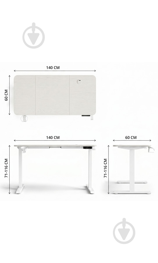 Стол игровой GT Racer TY-1451 White - фото 8 Стол игровой GT Racer TY-1451 White - фото 8