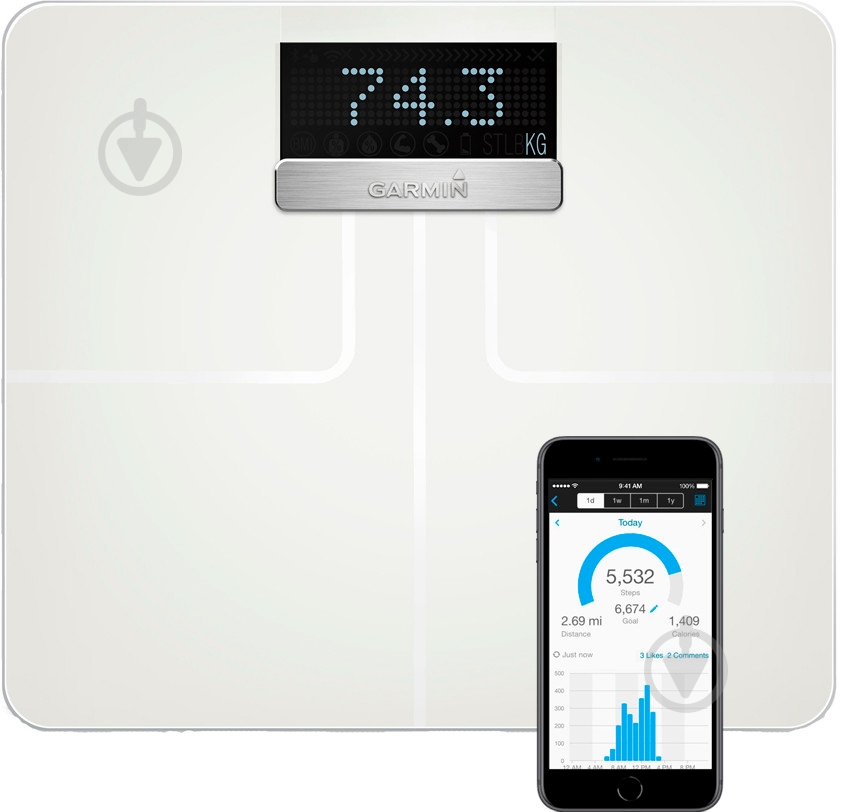 Смарт-весы Garmin Index white - фото 1