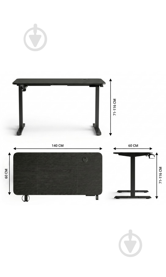 Стіл ігровий GT Racer TY-1451 Black - фото 8 Стіл ігровий GT Racer TY-1451 Black - фото 8