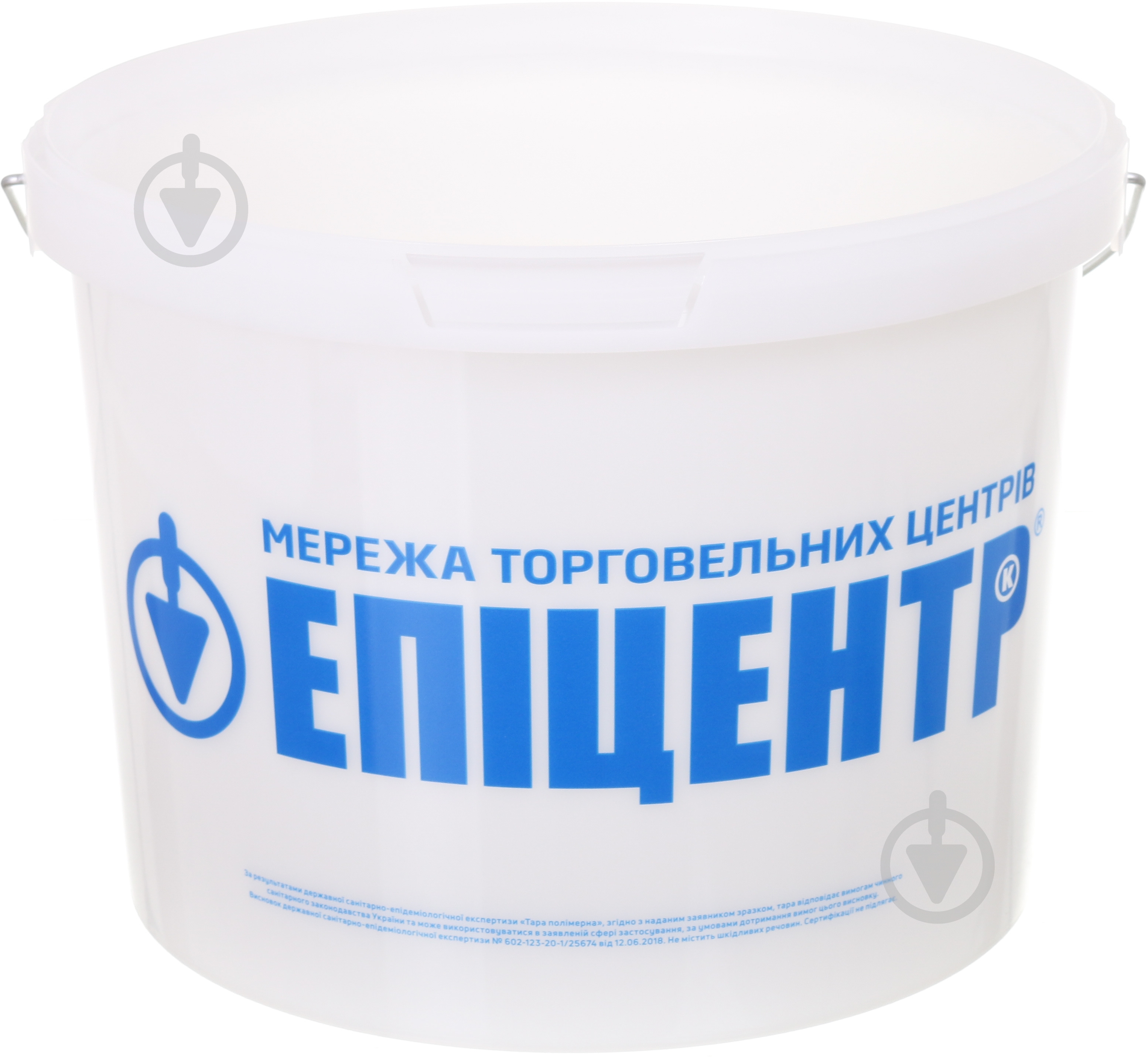 Ведро обычное Пласт-Бокс Эпицентр 11,01,25 л белый - фото 1