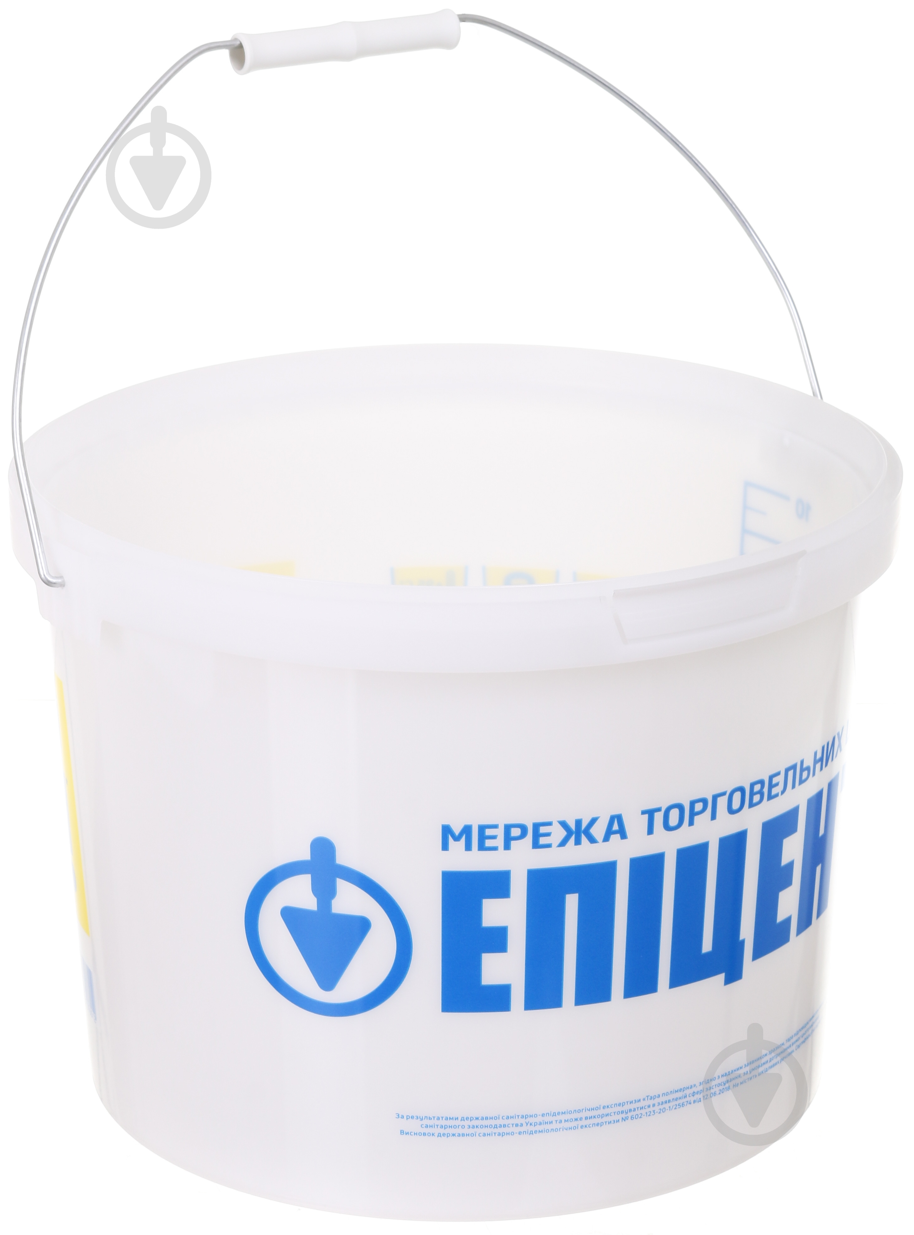 Ведро обычное Пласт-Бокс Эпицентр 11,01,25 л белый - фото 3