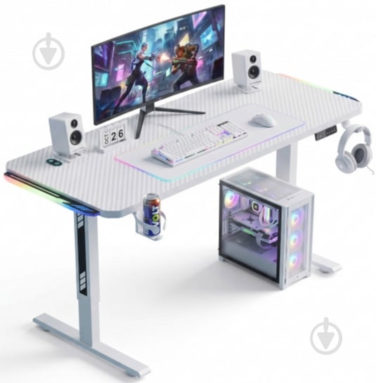 Стол игровой GT Racer TY-1456 White - фото 1 Стол игровой GT Racer TY-1456 White - фото 1