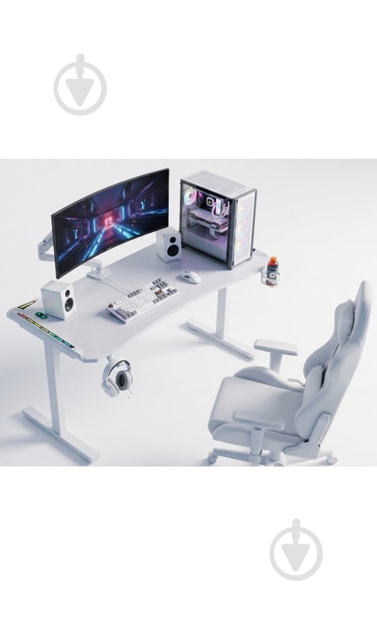 Стол игровой GT Racer T-1452 White - фото 5