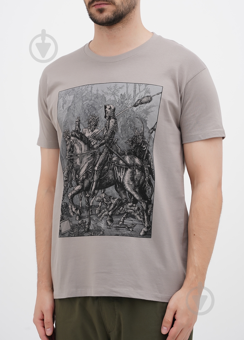 Футболка чоловіча Sol's Imperial Knight, Death and the Devil р.L світло-сірий - фото 3