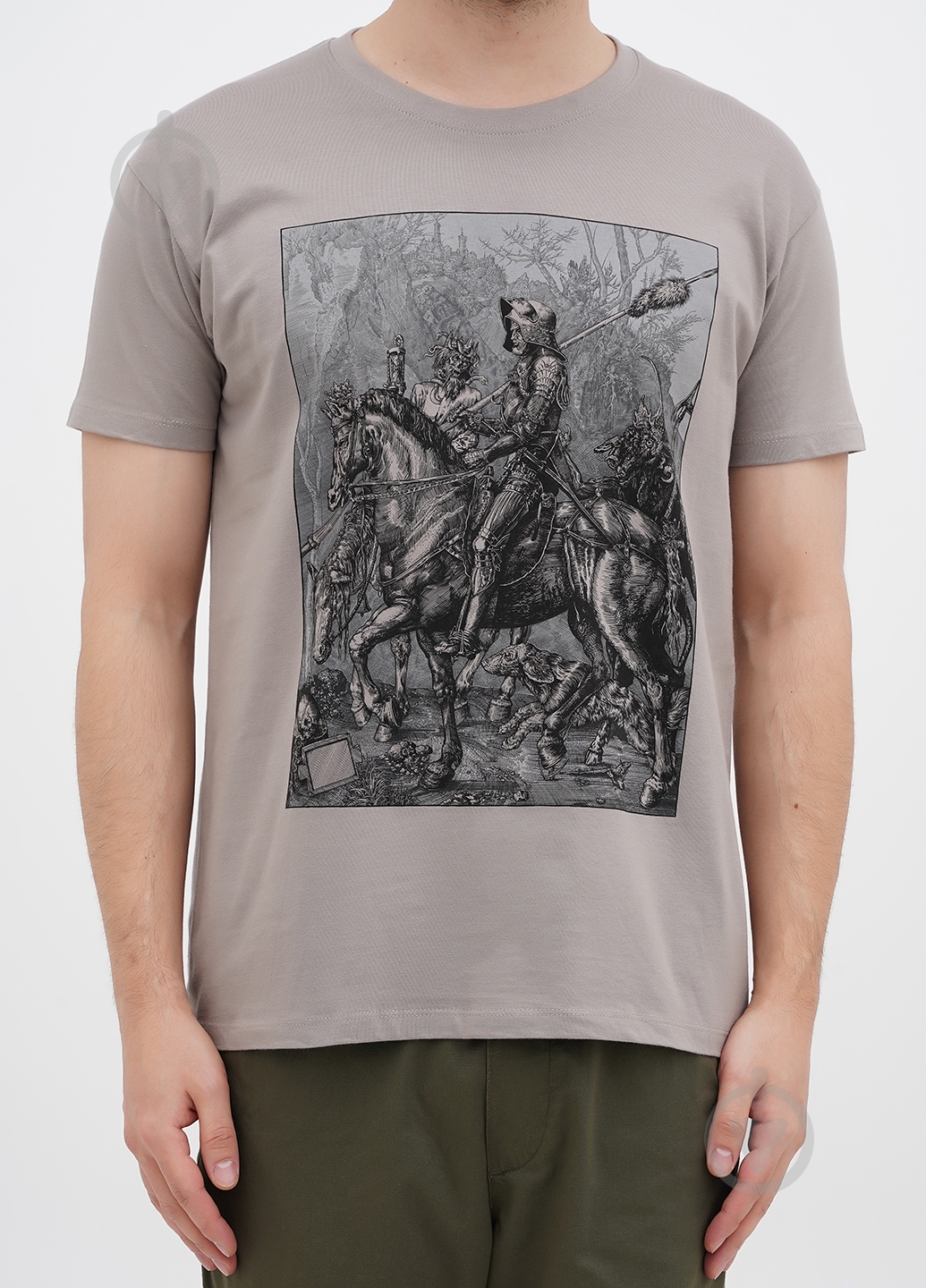 Футболка чоловіча Sol's Imperial Knight, Death and the Devil р.L світло-сірий - фото 4