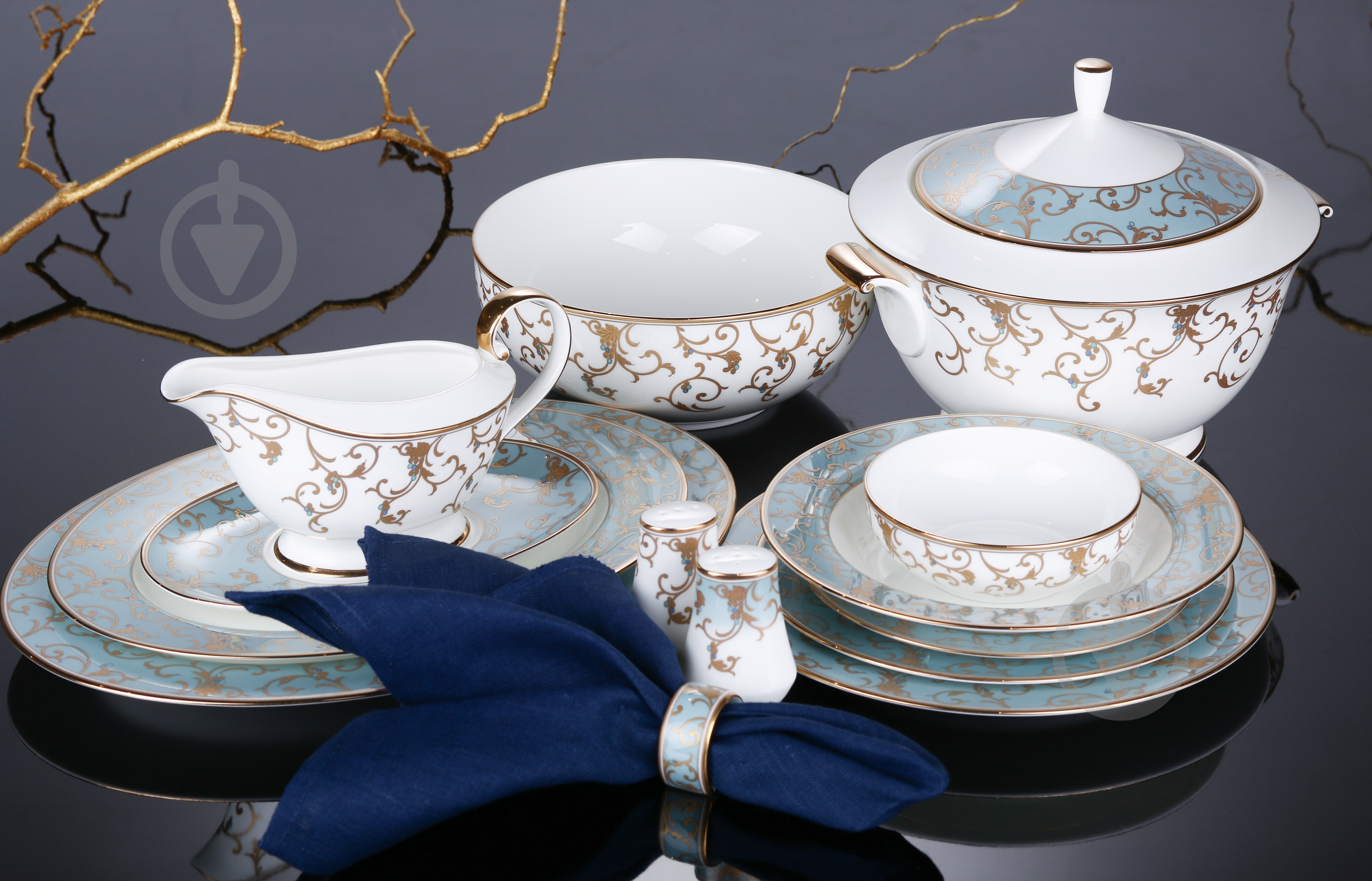 ᐉ Сервиз столовый Narumi Blue Ocean 64 предмета на 12 персон