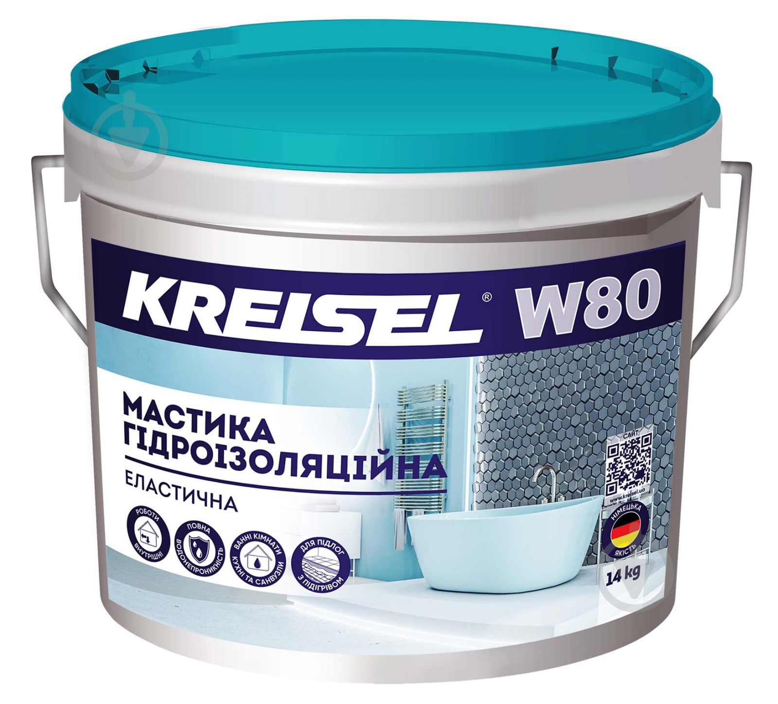 Мастика KREISEL гідроізоляційна еластична W80 Kreisel Nanofix 14 кг - фото 1