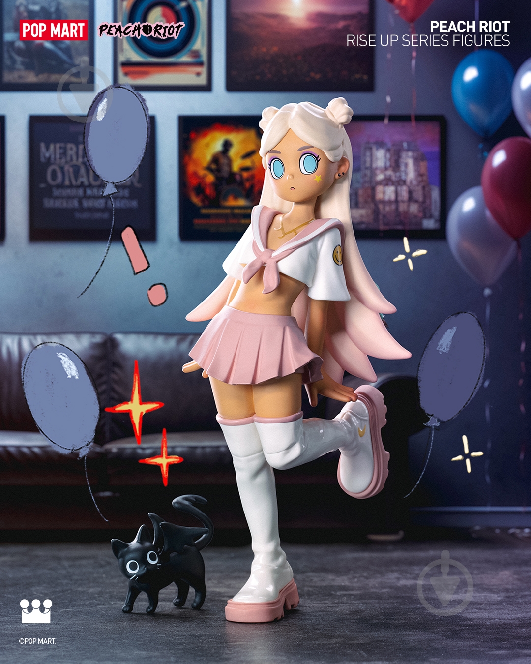 Ігрова фігурка-сюрприз POP MART Peach Riot (серія Rise Up) PRRU-01 - фото 9 Ігрова фігурка-сюрприз POP MART Peach Riot (серія Rise Up) PRRU-01 - фото 9