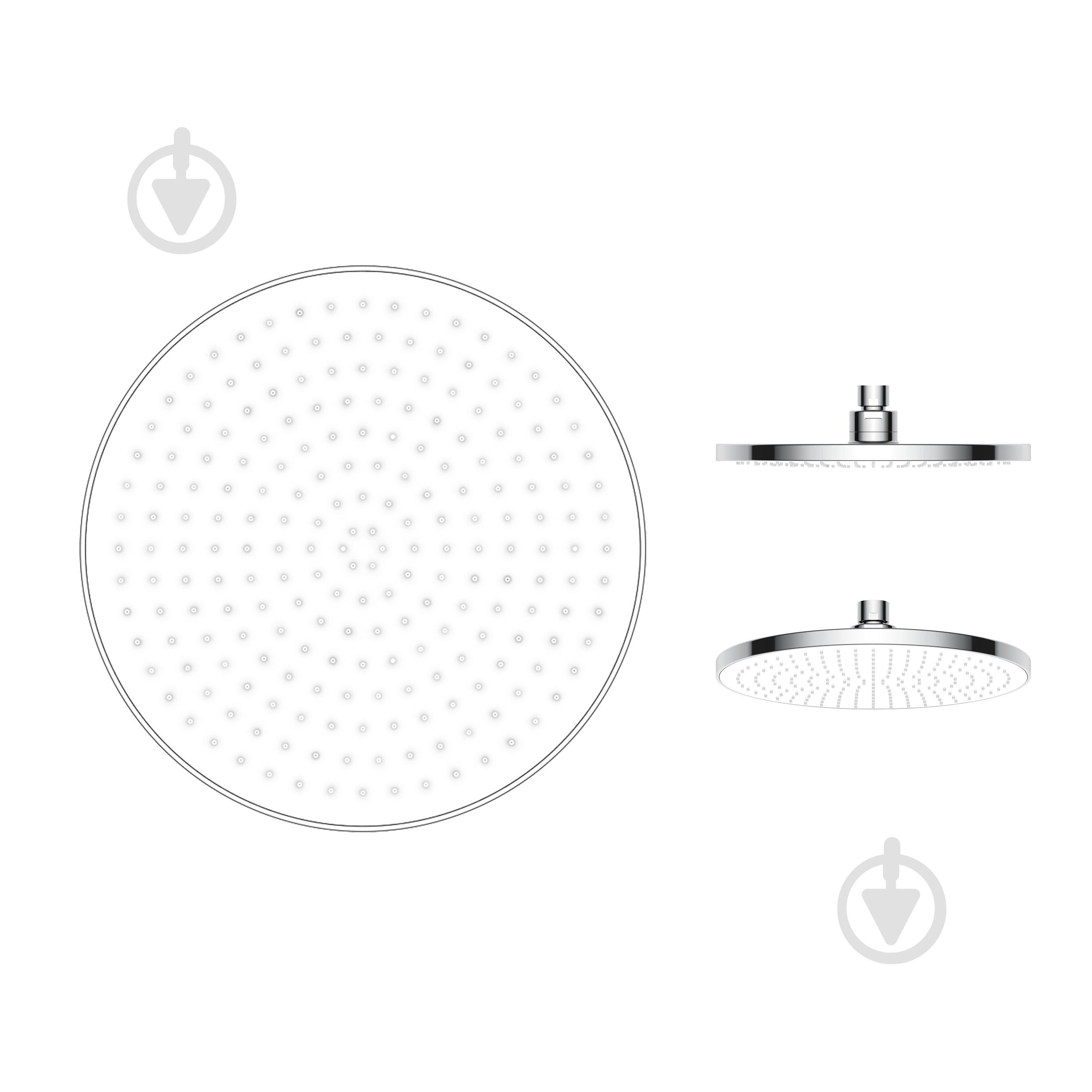 Верхній душ Imprese LSR-230BR d230 мм ABS хромована лицьова панель (f02600101AJ) - фото 1 Верхній душ Imprese LSR-230BR d230 мм ABS хромована лицьова панель (f02600101AJ) - фото 1