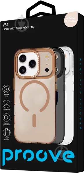 Чохол Proove для Apple iPhone 16 Pro Max gold (PCVSIP16PM30) - фото 3