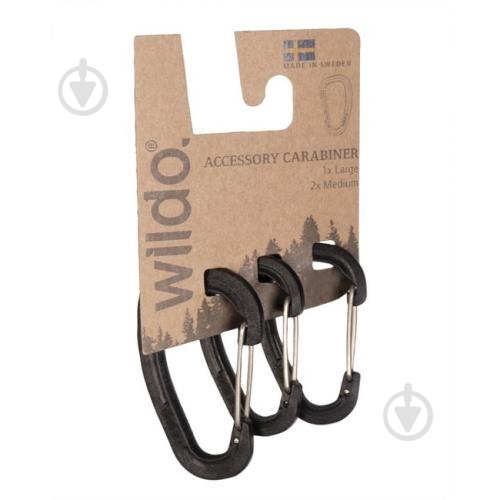 Карабин Набор WILDO® (3 ШТ.) [019] BLACK Mil-Tec пластик 3 шт. 15920102 - фото 1