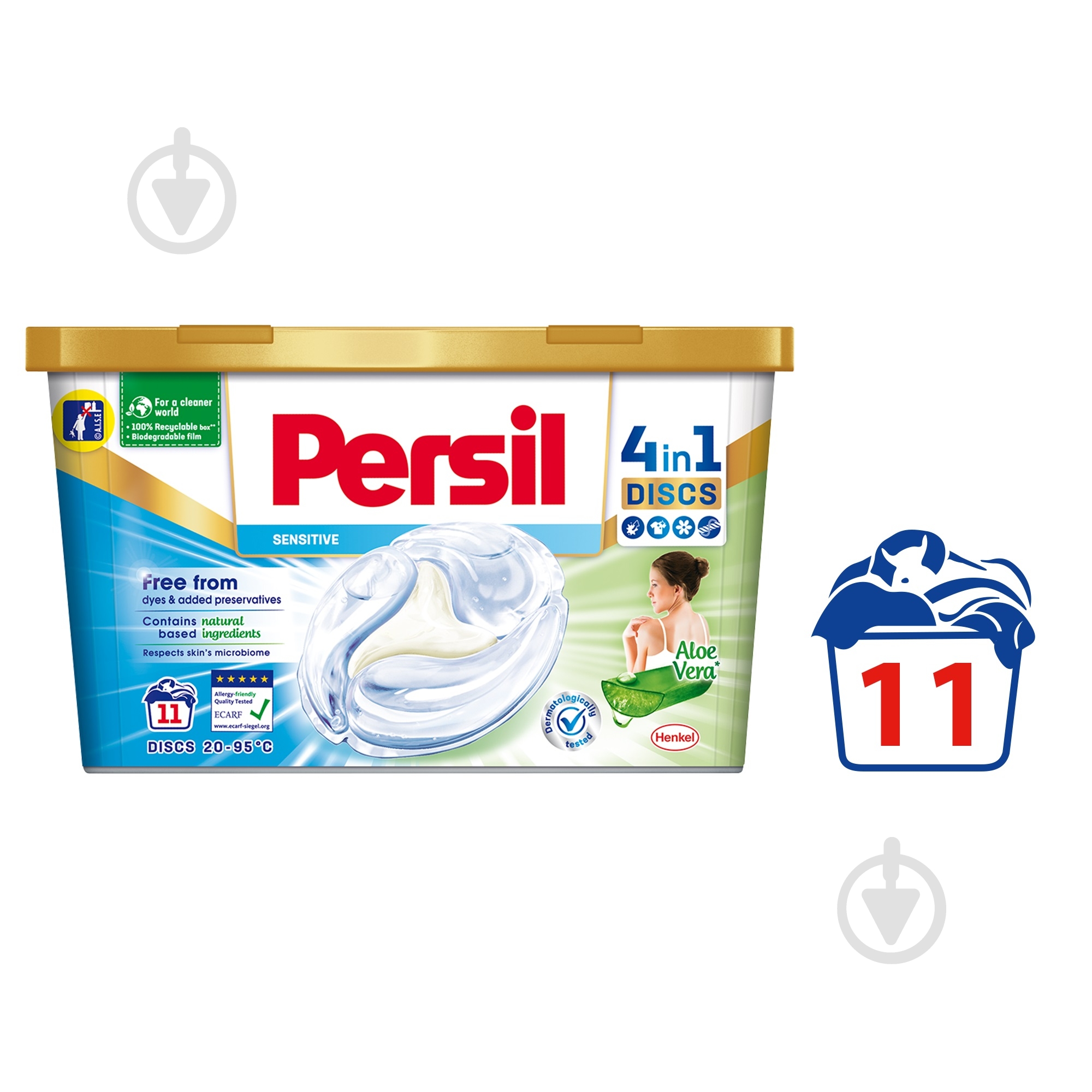 Капсулы для машинной стирки Persil Discs Сенситив/детский 11 шт. - фото 1 Капсулы для машинной стирки Persil Discs Сенситив/детский 11 шт. - фото 1