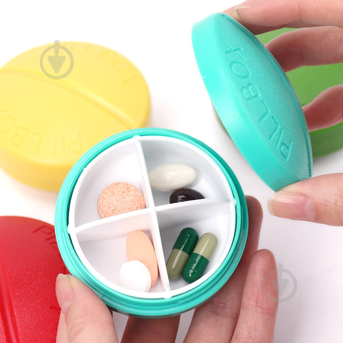 Таблетница MVM на 4 отделения в ассортименте PC-15 COLOR - фото 6 Таблетница MVM на 4 отделения в ассортименте PC-15 COLOR - фото 6