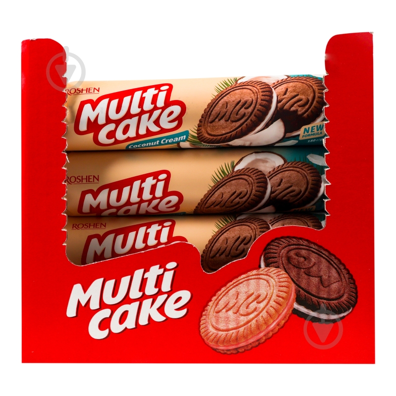 Печиво Roshen Multicake з начинкою кокос-крем 180 г - фото 10