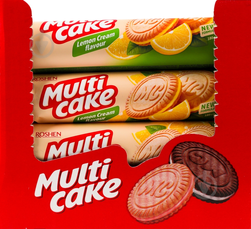 Печенье Roshen Multicake с начинкой лимон-крем 180 г - фото 3 Печенье Roshen Multicake с начинкой лимон-крем 180 г - фото 3