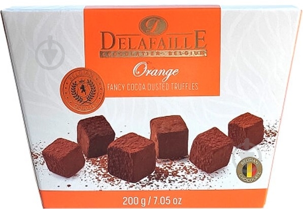 Конфеты Delafaille трюфель 200 г (Orange) - фото 1 Конфеты Delafaille трюфель 200 г (Orange) - фото 1