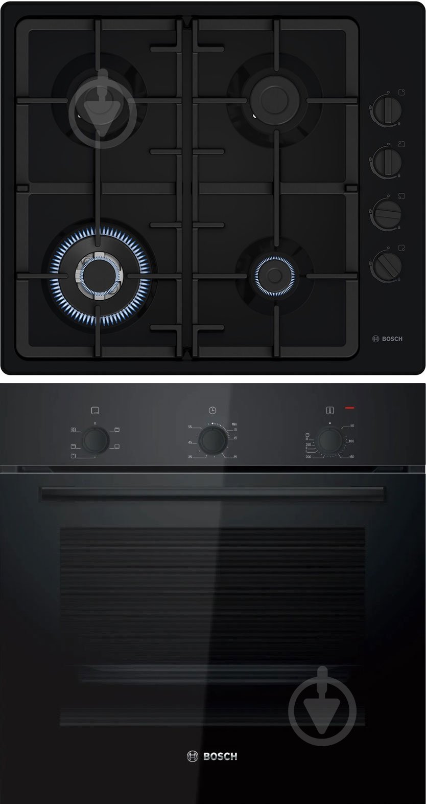 Комплект вбудовуваної техніки Bosch (духова шафа HBF011BA1T + варильна поверхня PBH6C6K90R ) - фото 1