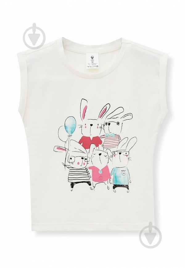 Футболка для девочек Роза р.92 молочный 201235 - фото 1