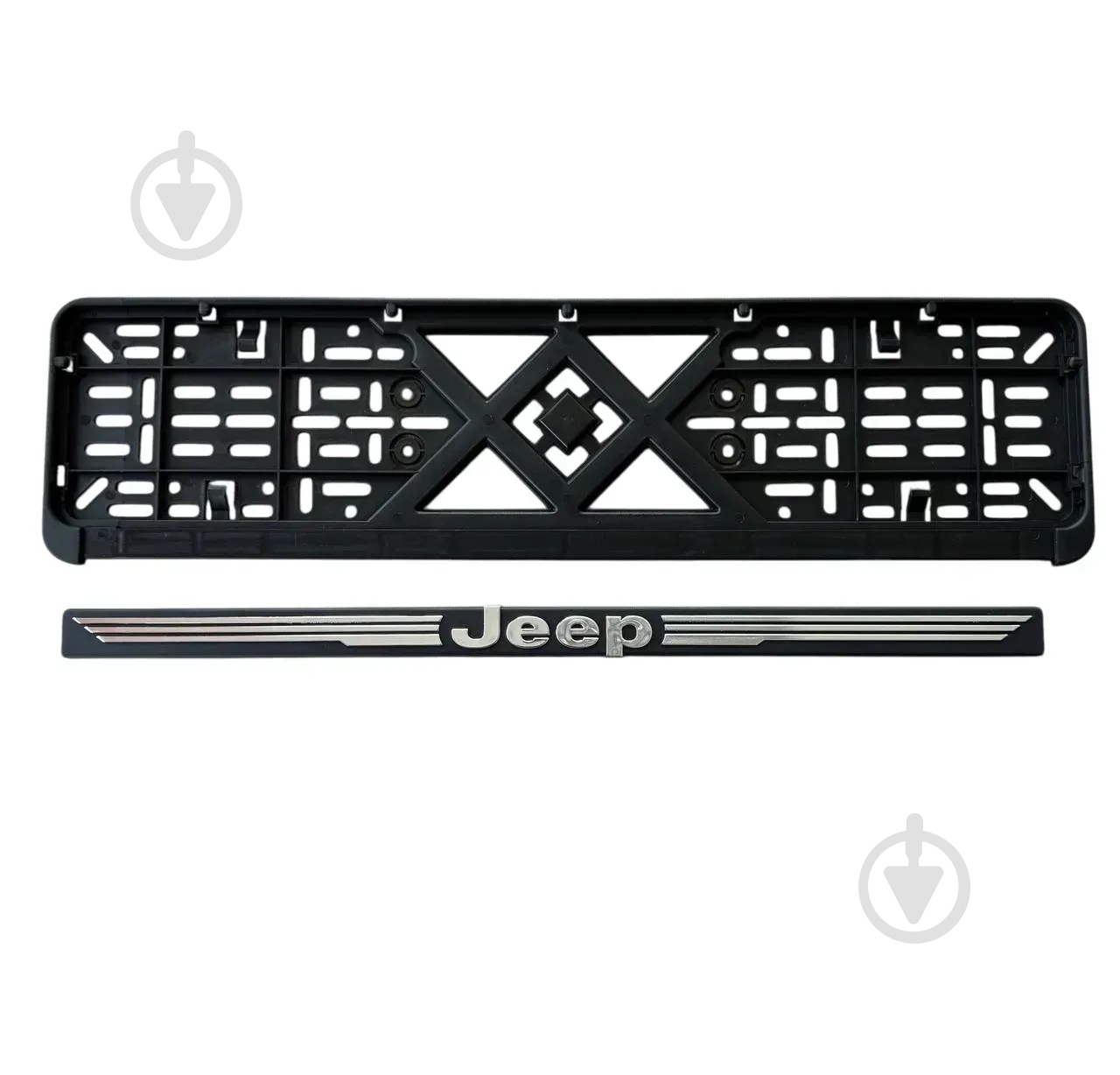 Рамка под номерной знак Poputchik с объемными буквами Jeep 2 шт. (24-044-IS) - фото 2