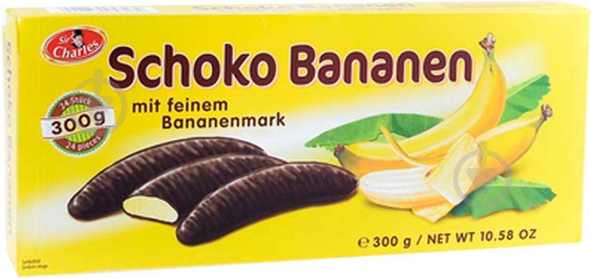 Конфеты Sir Charles 300 г (Schoko Bananen) - фото 1