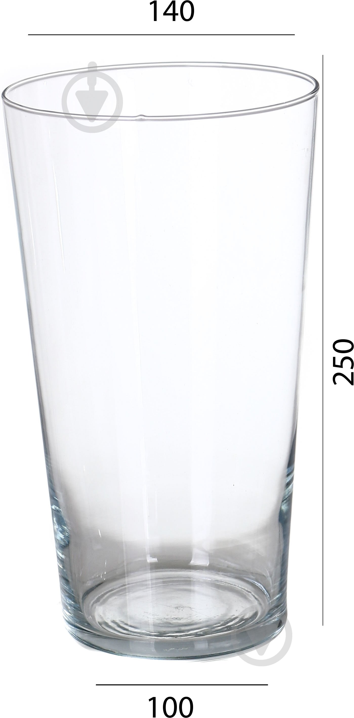 Ваза стеклянная Trend Glass Viggo 25 см прозрачный - фото 2