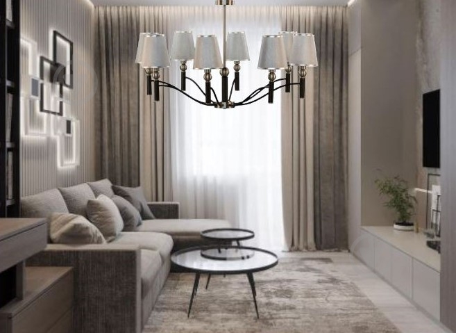 Люстра подвесная Right Selection 5x40 Вт E14 черный RS-471-5-SN-BK - фото 2