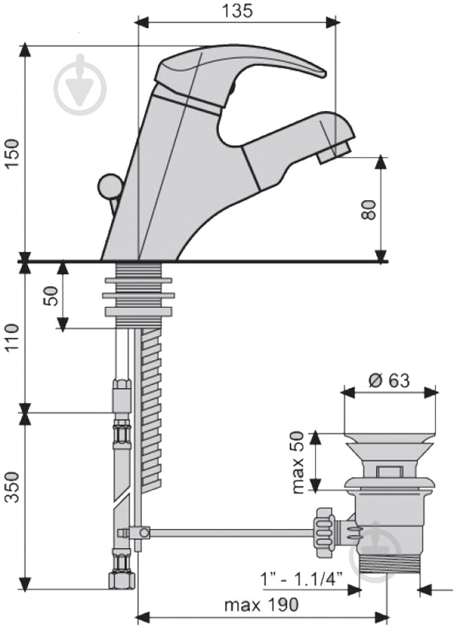 Змішувач для умивальника Emmevi Rubinetterie Luxor CR7096R - фото 6 Змішувач для умивальника Emmevi Rubinetterie Luxor CR7096R - фото 6