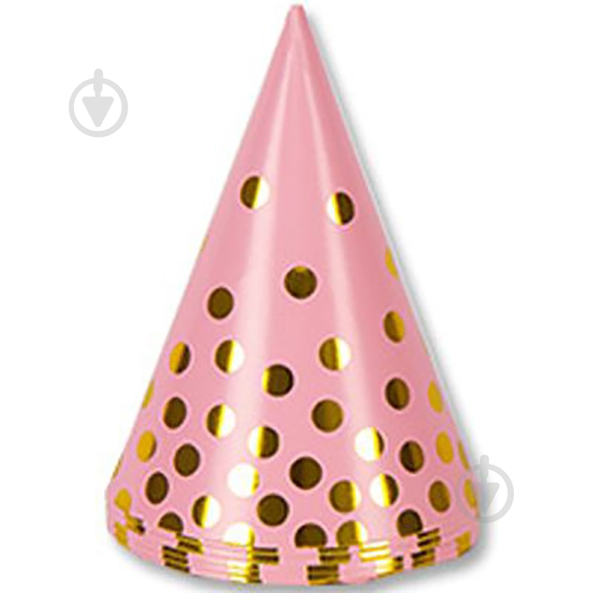 Набор колпаков Горошек золото Party Хата 6 шт. - фото 1 Набор колпаков Горошек золото Party Хата 6 шт. - фото 1