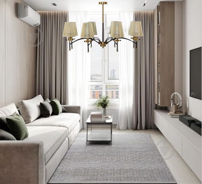 Люстра підвісна Right Selection 8x60 Вт E14 золотий RS-474-8-COPPER-BK - фото 2