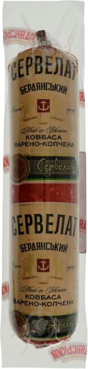 Колбаса Бердянські ковбаси Сервелат 2261614993012 - фото 1 Колбаса Бердянські ковбаси Сервелат 2261614993012 - фото 1