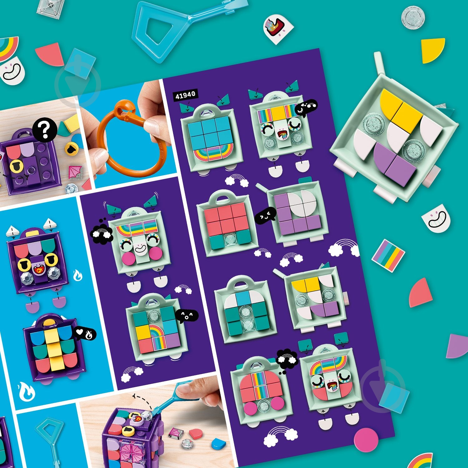 Конструктор LEGO Dots Брелок для сумки «Единорог» 41940 - фото 7