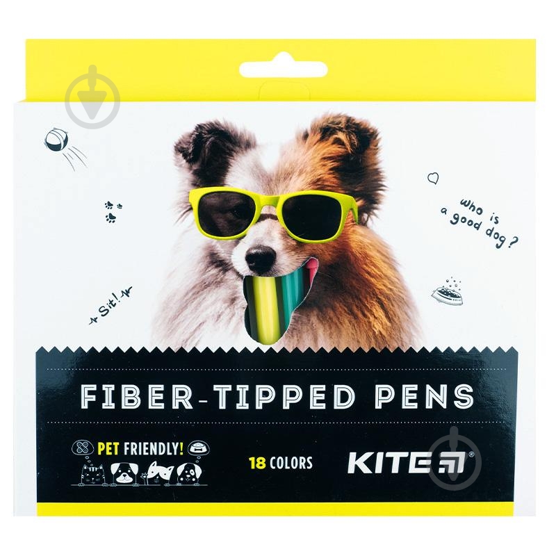 Набір фломастерів Dogs 18 кольорів K22-448 KITE - фото 1 Набір фломастерів Dogs 18 кольорів K22-448 KITE - фото 1