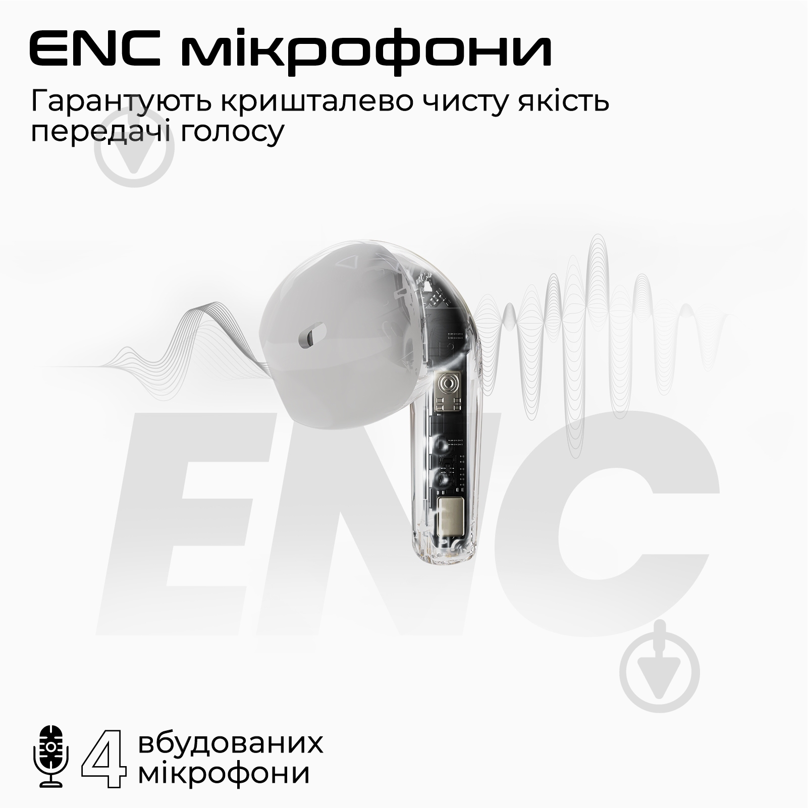 Наушники HiFuture white (flybuds3.white) - фото 4