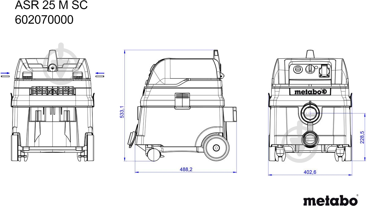 Пылесос Metabo ASR 25 M SС 602070000 - фото 5 Пылесос Metabo ASR 25 M SС 602070000 - фото 5