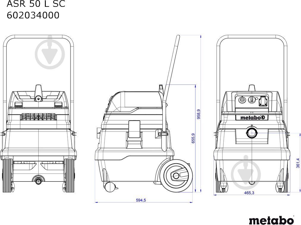 Пылесос Metabo ASR 50 L SC 602034000 - фото 4