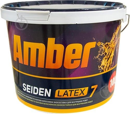 Фарба латексна Amber SEIDEN LATEX 7 шовковистий мат білий 10 л - фото 1