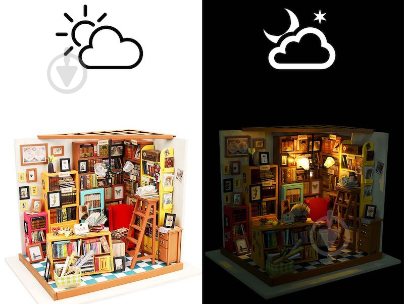 Конструктор Robotime Diy House Библиотека DG102 - фото 2