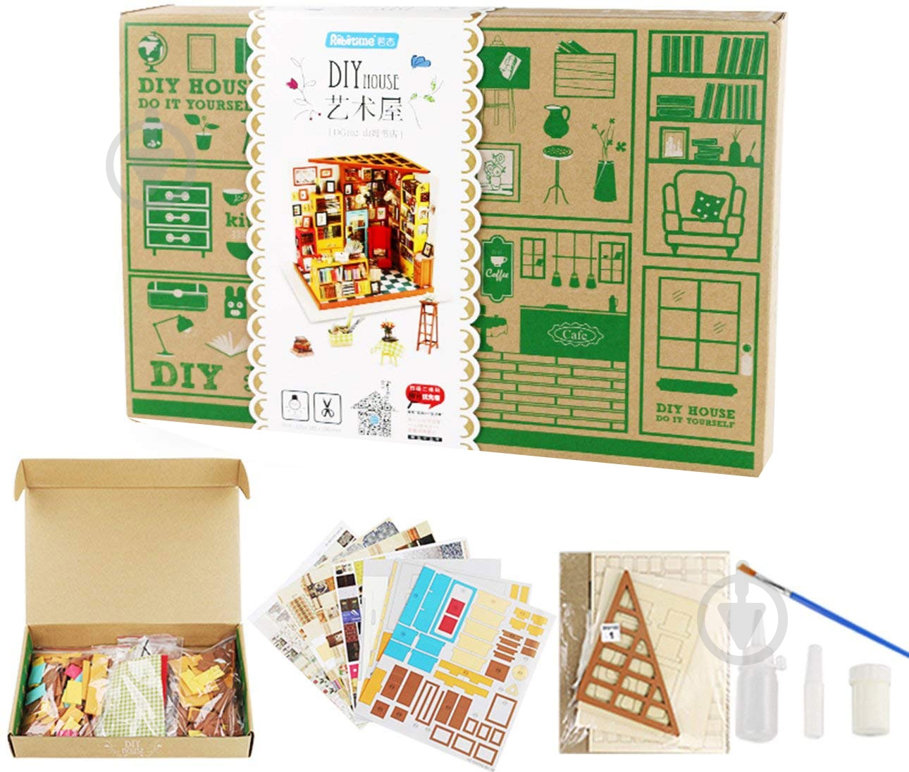 Конструктор Robotime Diy House Библиотека DG102 - фото 3