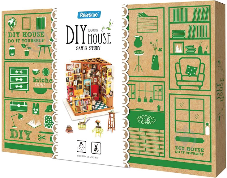 Конструктор Robotime Diy House Библиотека DG102 - фото 4