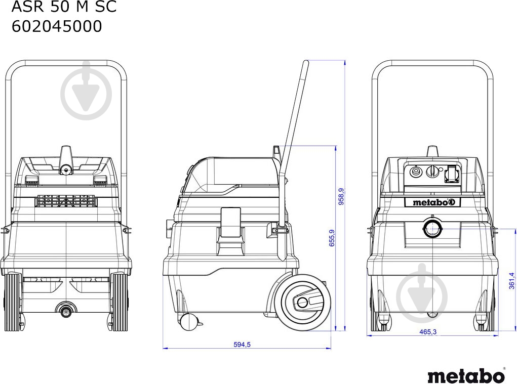 Пылесос Metabo ASR 50 M SC 602045000 - фото 4 Пылесос Metabo ASR 50 M SC 602045000 - фото 4