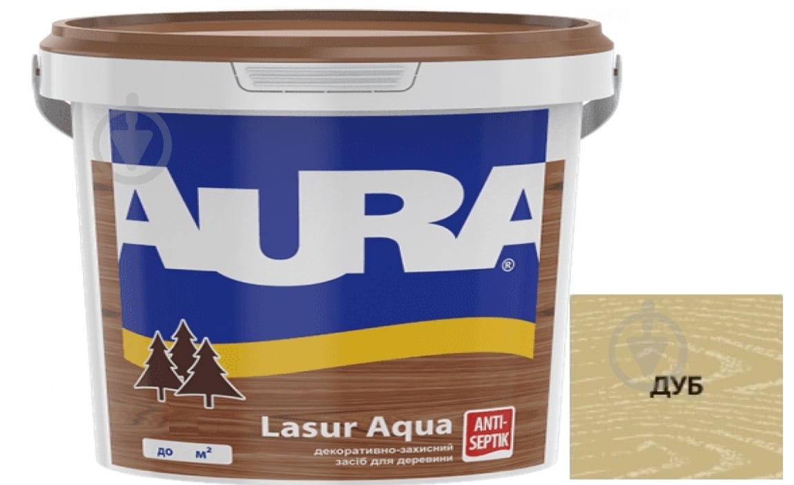 Деревозахисний засіб Aura® Aqua дуб шовковистий мат 0,07 л - фото 1
