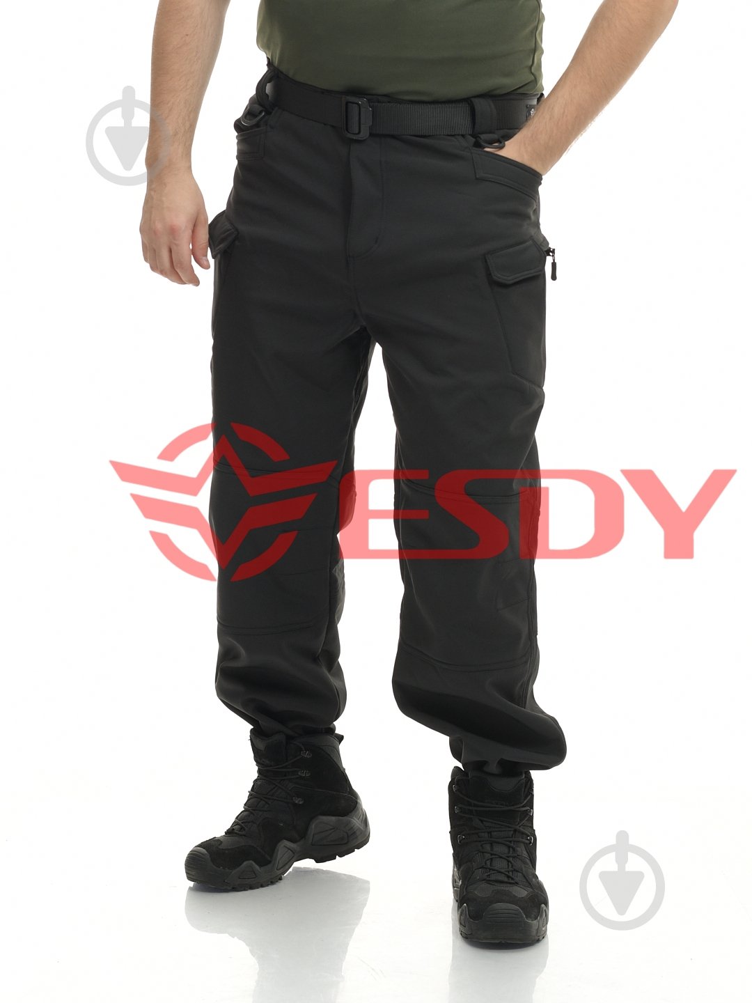 Брюки ESDY утепленные тактические Softshell IX-7 р. M черный - фото 4