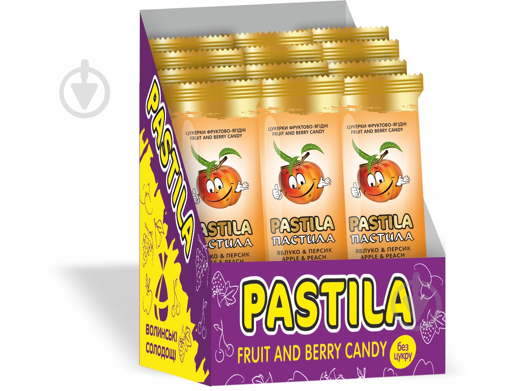 Пастила Волинські солодощі "Яблоко-персик" 18 г - фото 1 Пастила Волинські солодощі "Яблоко-персик" 18 г - фото 1
