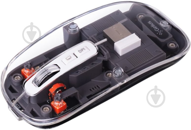 Мышка беспроводная Gelius Aura GP-WM001 transparent grey (00000099746) - фото 1