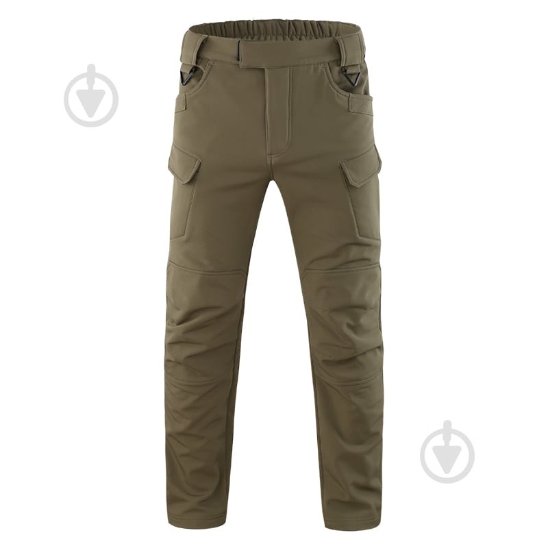 Брюки ESDY утепленные тактические Softshell IX-7 р. XL олива - фото 2
